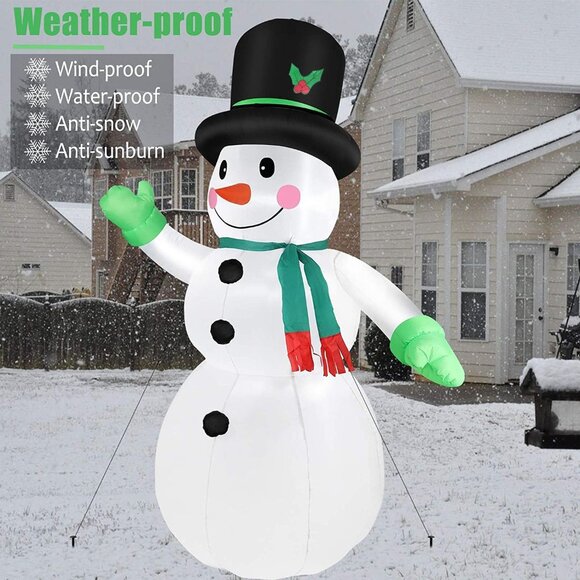 🆕7FT Christmas Inflatable Snowman Outdoor Gift Bag Blow up LED Decorations - Picture 7 of 8